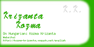 krizanta kozma business card